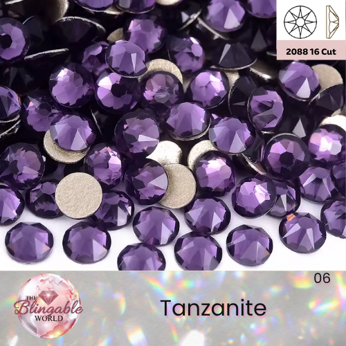 Tanzanite - 2088 Glass Flatback Rhinestone