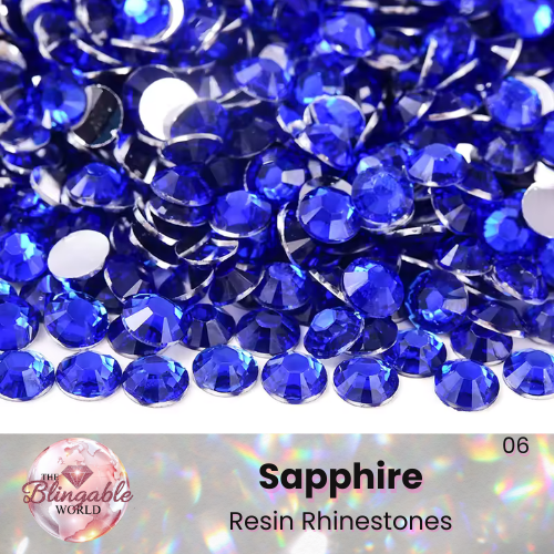 Sapphire - Resin Flatback Rhinestone