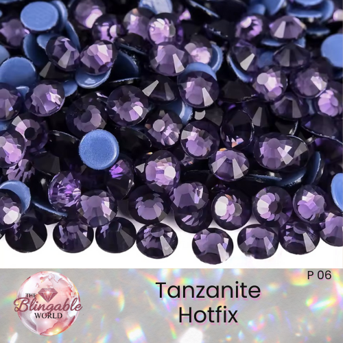 Tanzanite - Hotfix Glass Flatback Rhinestone