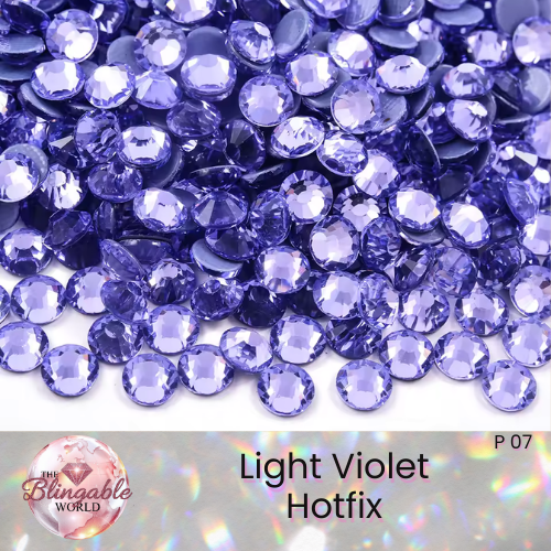 Light Violet - Hotfix Glass Flatback Rhinestone