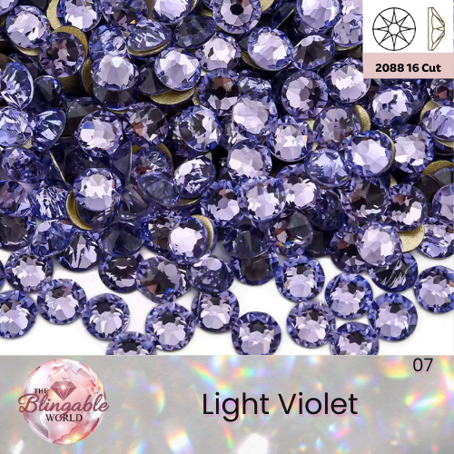 Light Violet - 2088 Glass Flatback Rhinestone