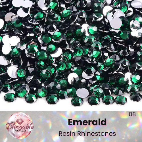 Emerald - Resin Flatback Rhinestone