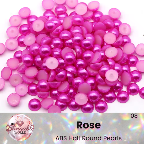 Rose - Half Round Pearls