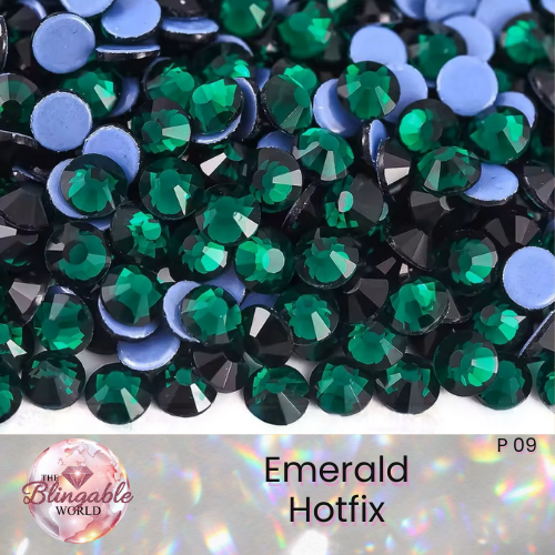 Emerald - Hotfix Glass Flatback Rhinestone