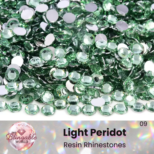 Light Peridot - Resin Flatback Rhinestone