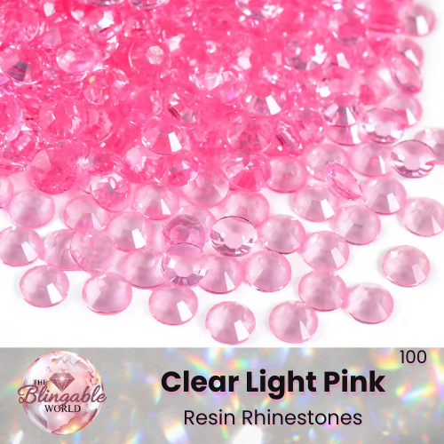Clear Light Pink - Resin Flatback Rhinestone