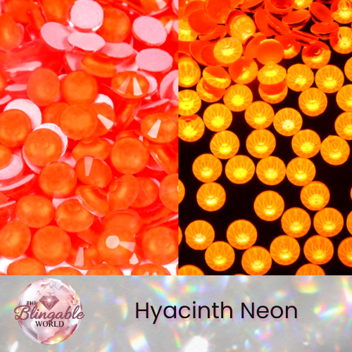 Hyacinth Neon - Glass Flatback Rhinestone