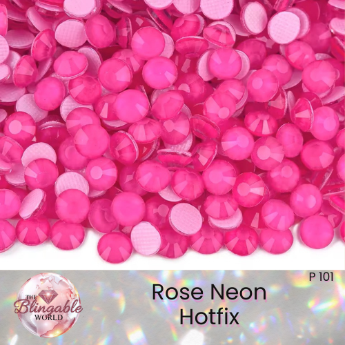 Rose Neon - Hotfix Glass Flatback Rhinestone