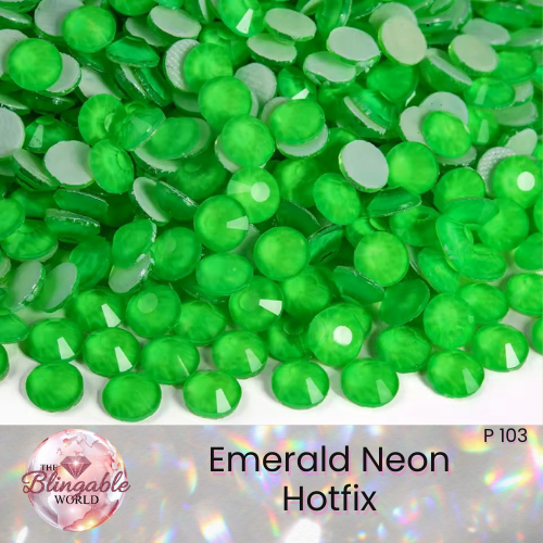 Emerald Neon - Hotfix Glass Flatback Rhinestone