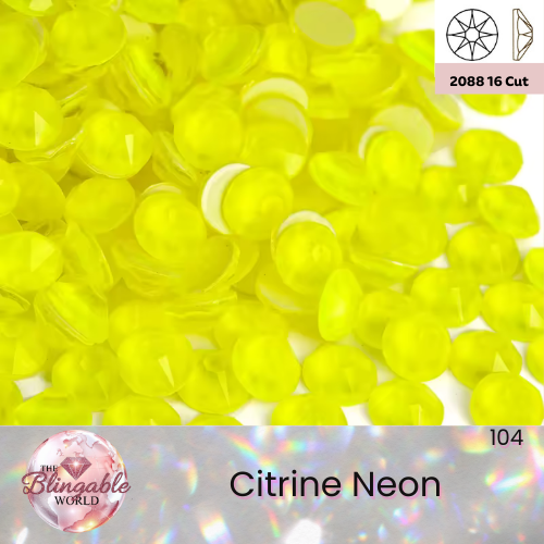 Citrine Neon - 2088 Glass Flatback Rhinestone