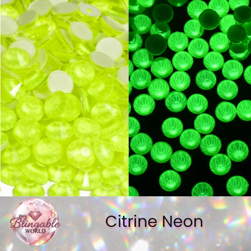 Citrine Neon - Glass Flatback Rhinestone