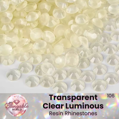 Transparent Clear Luminous - Resin Flatback Rhinestone