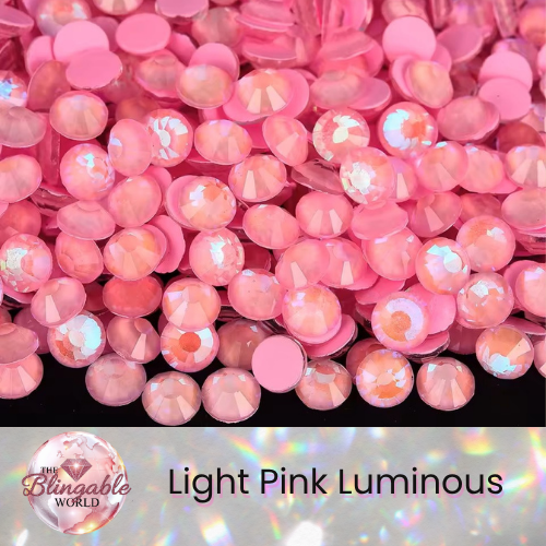 Light Pink Luminous - Glass Flatback Rhinestone