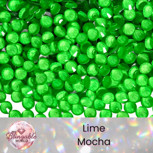 Lime Mocha - Glass Flatback Rhinestone