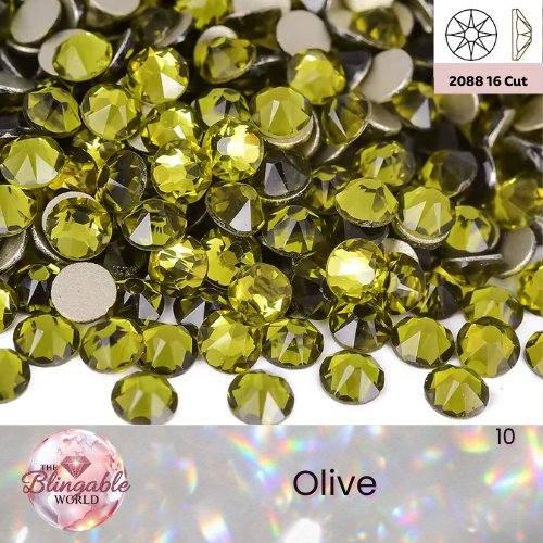 Olive - 2088 Glass Flatback Rhinestone