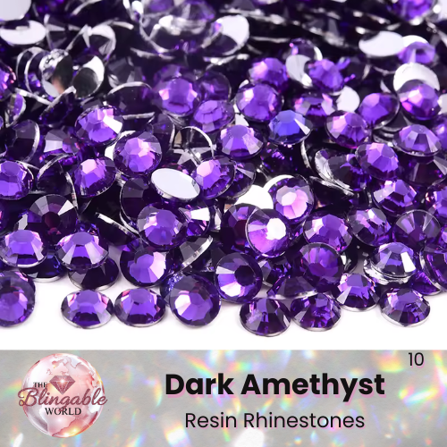 Dark Amethyst - Resin Flatback Rhinestone