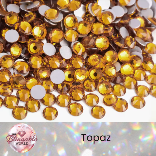 Topaz - Glass Flatback Rhinestone