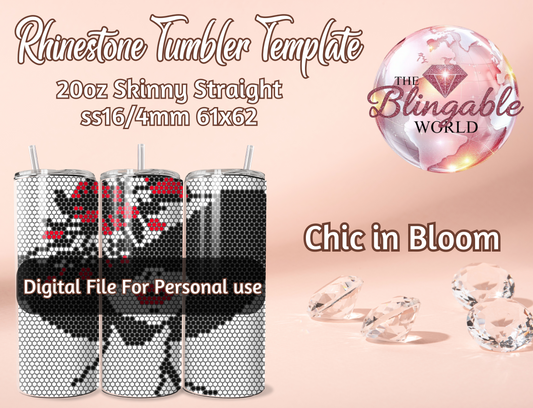 Chic in Bloom - 20oz Tumbler Template *Digital File*