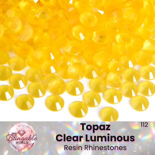 Topaz Clear Luminous - Resin Flatback Rhinestone