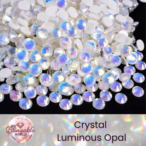 Crystal Luminous Opal - Glass Flatback Rhinestone