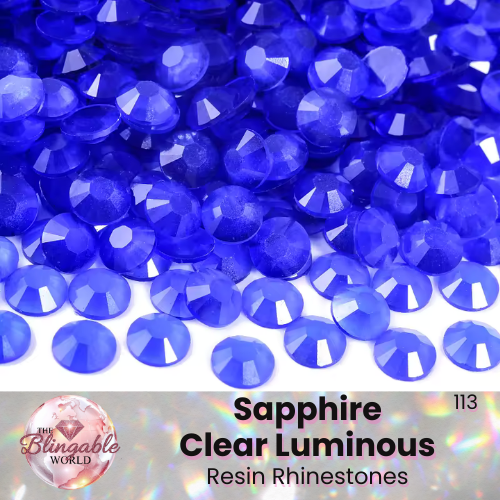 Sapphire Clear Luminous - Resin Flatback Rhinestone