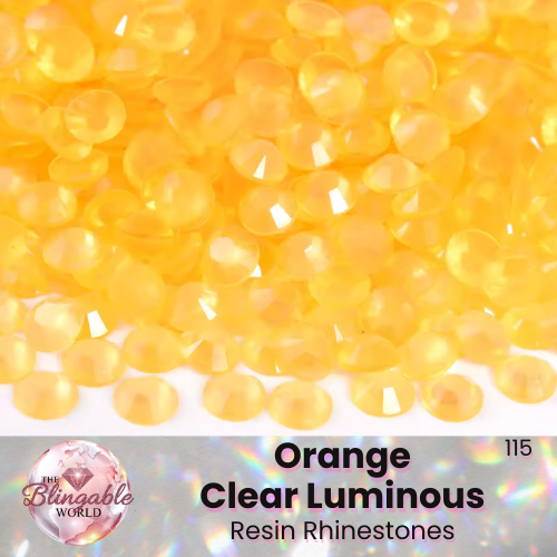 Orange Clear Luminous - Resin Flatback Rhinestone