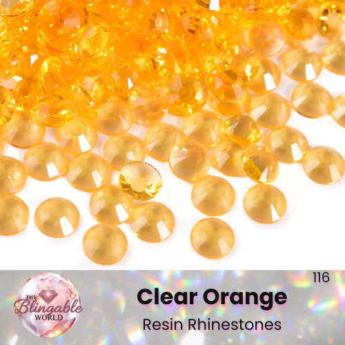 Clear Orange - Resin Flatback Rhinestone