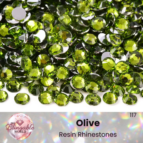 Olive - Resin Flatback Rhinestone