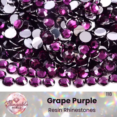 Grape Purple - Resin Flatback Rhinestone