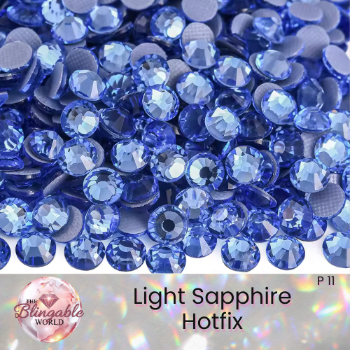 Light Sapphire - Hotfix Glass Flatback Rhinestone