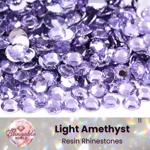 Light Amethyst - Resin Flatback Rhinestone