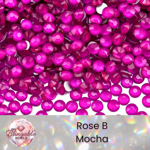 Rose B Mocha - Glass Flatback Rhinestone