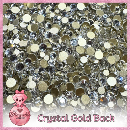 Gold Back Rhinestones - Live Bling Scoops