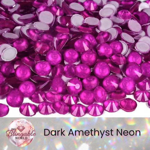 Dark Amethyst Neon - Glass Flatback Rhinestone