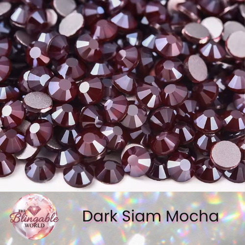 Dark Siam Mocha - Glass Flatback Rhinestone