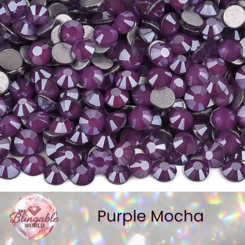 Purple Mocha - Glass Flatback Rhinestone