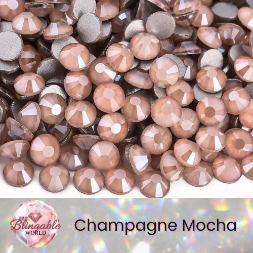 Champagne Mocha - Glass Flatback Rhinestone