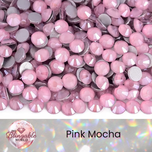 Pink Mocha - Glass Flatback Rhinestone