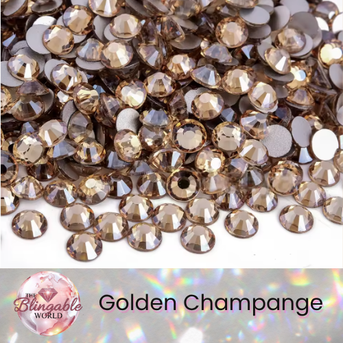 Golden Champange - Glass Flatback Rhinestone