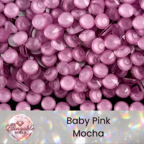 Baby Pink Mocha - Glass Flatback Rhinestone