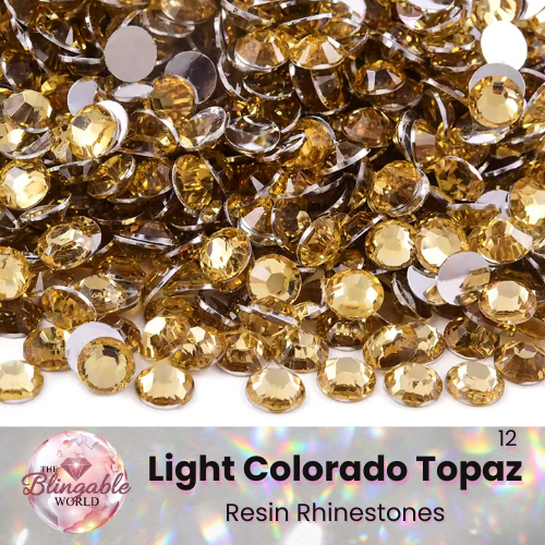 Light Colorado Topaz - Resin Flatback Rhinestone