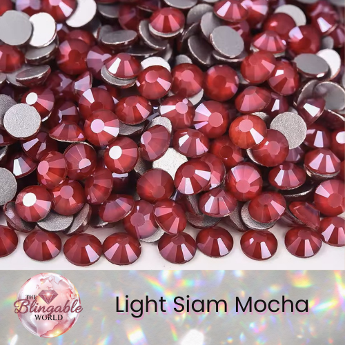 Light Siam Mocha - Glass Flatback Rhinestone