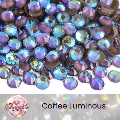 Coffee Luminous - Glass Flatback Rhinestone