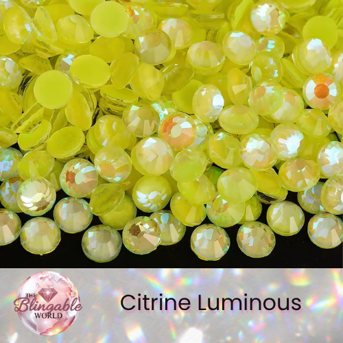 Citrine Luminous - Glass Flatback Rhinestone