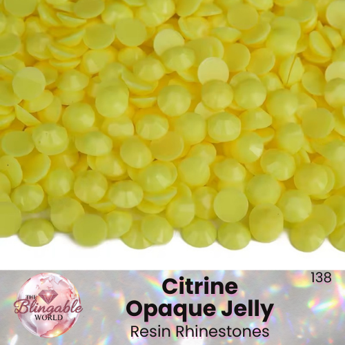 Citrine Opaque Jelly - Resin Flatback Rhinestone *Discontinued • Limited Qty*