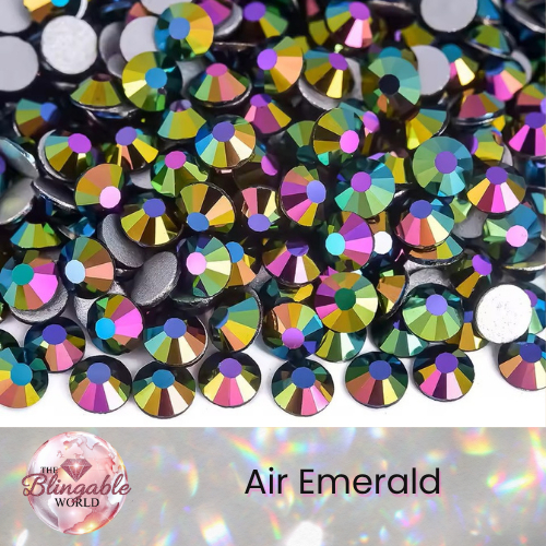 Air Emerald - Glass Flatback Rhinestone