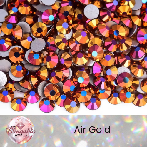 Air Gold - Glass Flatback Rhinestone