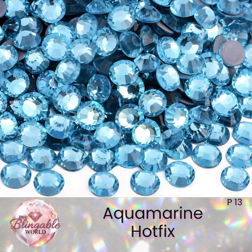 Aquamarine - Hotfix Glass Flatback Rhinestone