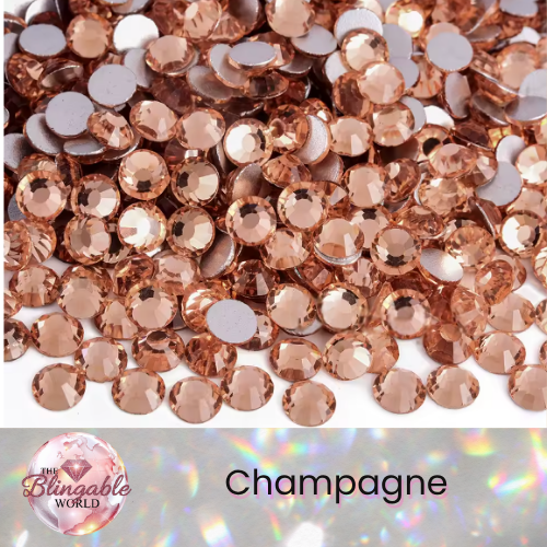 Champagne - Glass Flatback Rhinestone