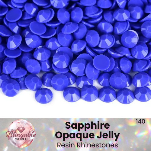 Sapphire Opaque Jelly - Resin Flatback Rhinestone *Discontinued • Limited Qty*